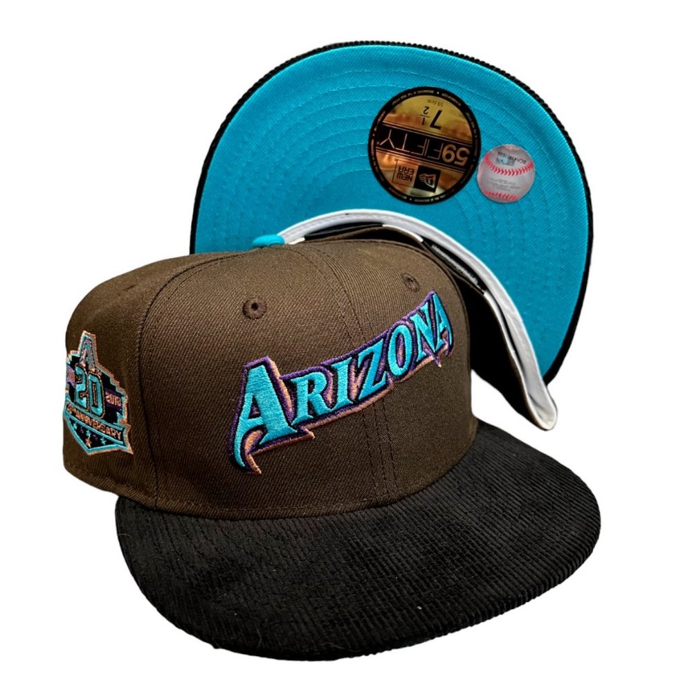 New Era Arizona Diamondbacks 59FIFTY Hat Corduroy Brim 20 Year Side Patch